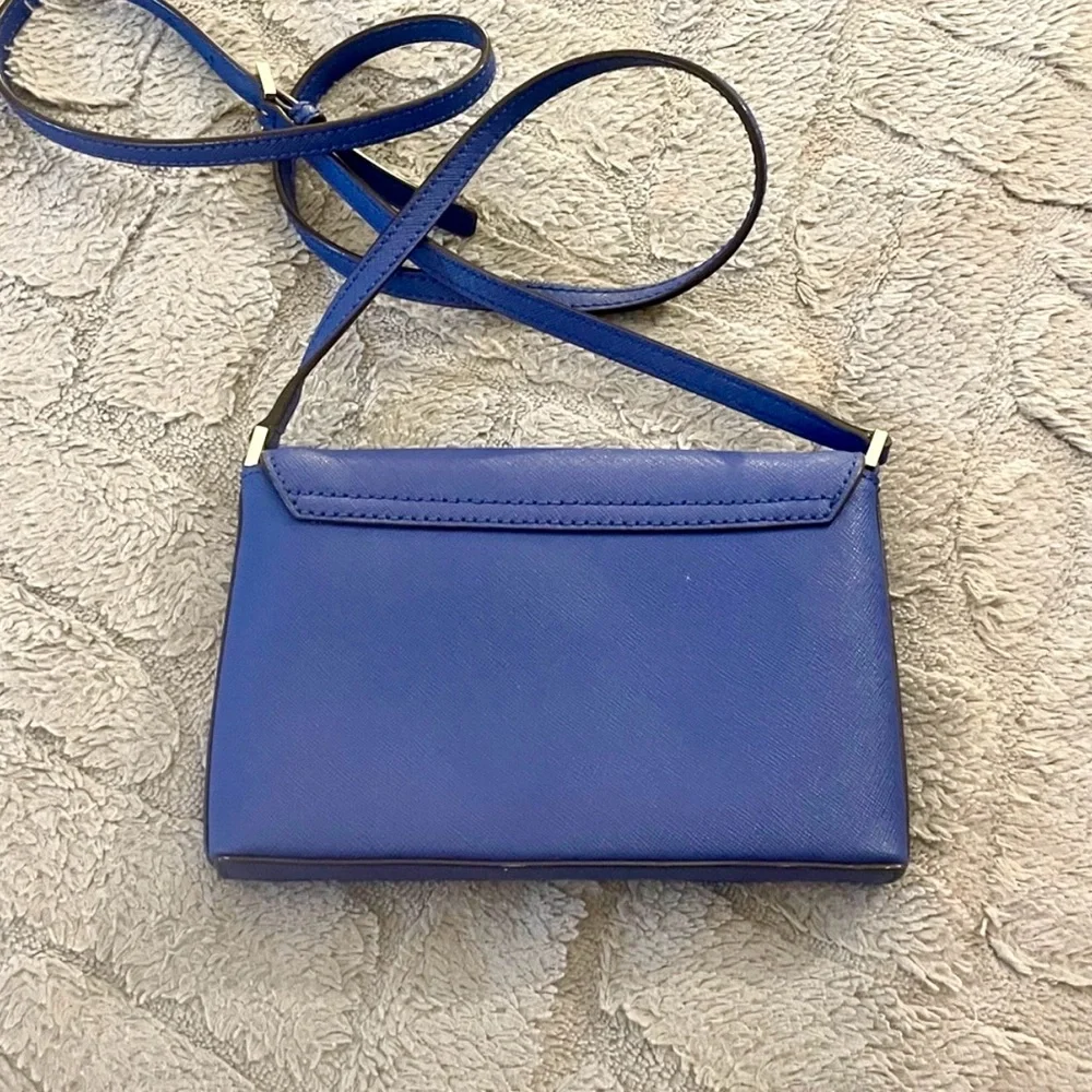 Kate Spade Newbury Lane Sally Crossbody Bag in Royal Blue Saffiano Leather, EUC - Picture 4 of 14